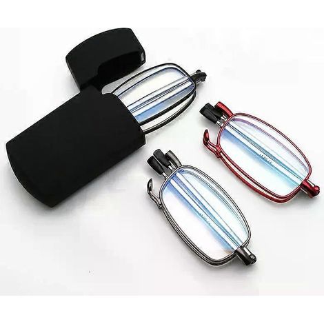 Ultradünne, faltbare Lesebrille, tragbare Lesebrille mit Teleskopbügeln, Lesebrille für Damen und Herren (1/4)
