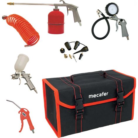 Kit 13 Accessoires pneumatiques en malette - Mecafer - 150093