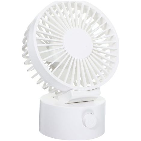 Mini-Tischventilator, leise, tragbarer USB-Ventilator für Büro, Zuhause, Arbeitszimmer und Schlafzimmer – Weiß (1/5)