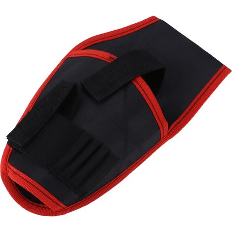 Multifunktionales Gürtelholster für 12-V-Bohrschrauber, aus Polyester, mit Halterung für das Elektrowerkzeug TZ-191, roter Rand (1/5)