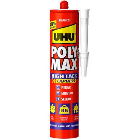 UHU Poly Max High Tack Express-Kleber – Weiß 40 % 440 g 7000131