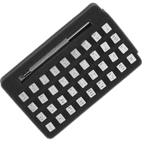 36 tampons en acier pour lettres et chiffres, poinçonnage du cuir, impression et loisirs créatifs (6 mm). (1/5)