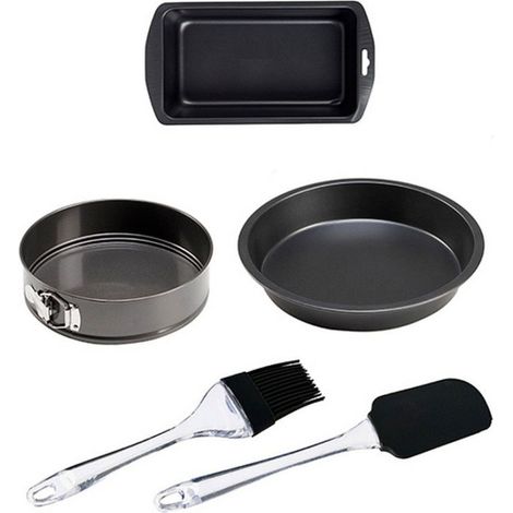 Set di cottura con 3 stampi, spatola e pennello (1/2)