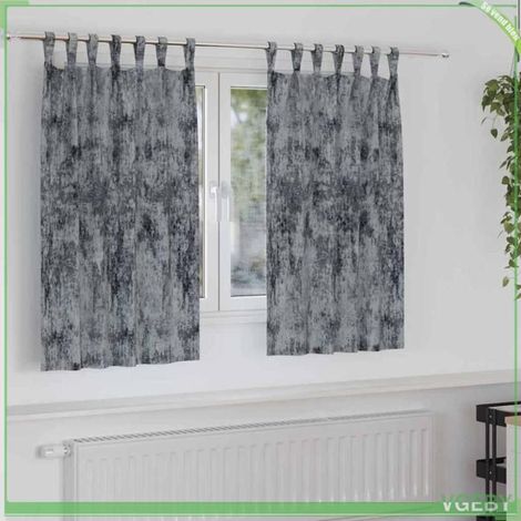 4107718 Rideaux en velours 2 pcs Gris Argenté 140 x 140 cm Velours (1/5)