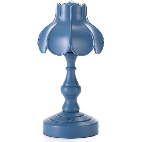 Kleine Tischleselampe im Vintage-Stil, blumenförmig, wiederaufladbar, LED-Bettlampe für Zimmer und Zuhause, 500