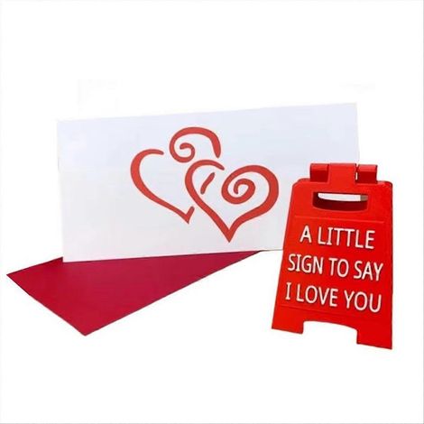 Cadeau romantique pour la fête des mères : panneau « Je t’aime », cadeau amusant pour un anniversaire ou toute autre occasion. (1/5)