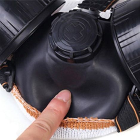 Masque à gaz professionnel masque de peinture au charbon actif respirateur avec 2 filtres anti-poussière, pesticides, formaldéhyde, laque colorée.. (1/3)