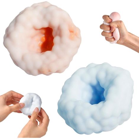 2 Jouets Boule Stress Billes sous Vide Sand Glutinous, Squishy, Balle Anti Stress Crépitante Malléable, Squishy Anti Stress, Balle Anti Stress Jouet Sensoriel pour Enfants Adultes Bureau Maison Voyage (1/5)