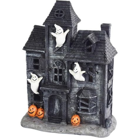Village Spooky Haunted House LED Lighted Display Creepy (1/5)