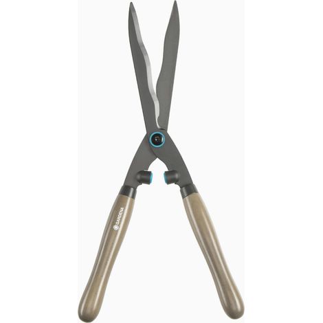GARDENA Cesoie per siepi NatureCut: lame ondulate da 23 cm, manici in legno FSC® 100%, rivestimento antiaderente, troncarami integrato (12300-20) (1/5)