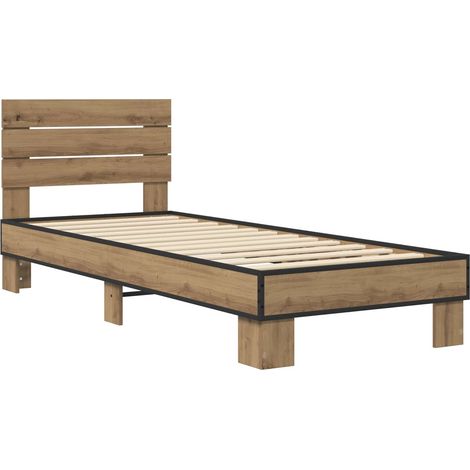 Maison Exclusive - Struttura letto con testata Rovere Artigianale 80 x 200 cm (1/5)