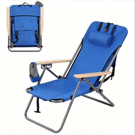 Klappstuhl für Camping und Garten mit verstellbarer Rückenlehne in 4 Positionen MODENUIT (1/5)