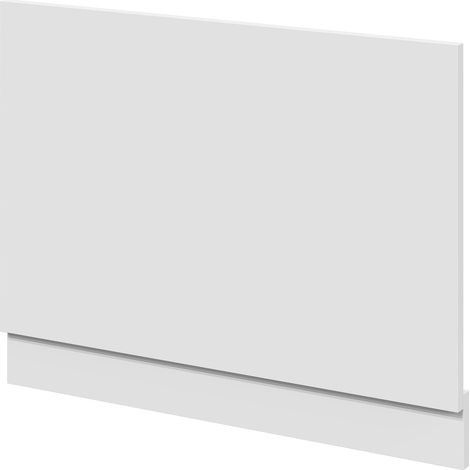 Satin White MDF 750mm End Bath Panel with Plinth (1/4)
