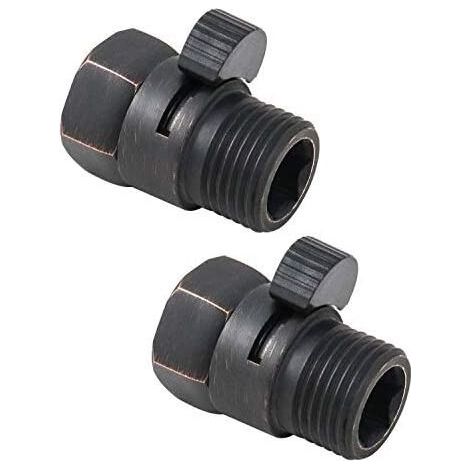 Robinet d'arrêt en laiton pour pommeau de douche, raccord standard G1/2, lot de 2 (1/5)