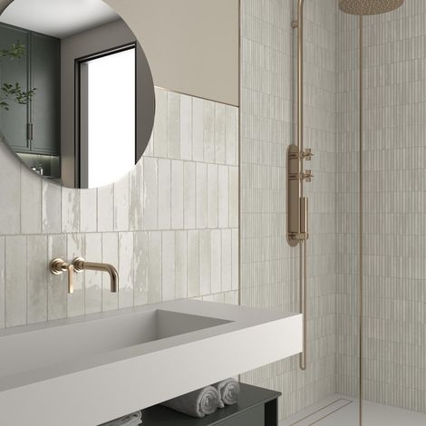 Carrelage Effet Zellige AGADIR 7x28 cm Ivory Agadir (1/2)