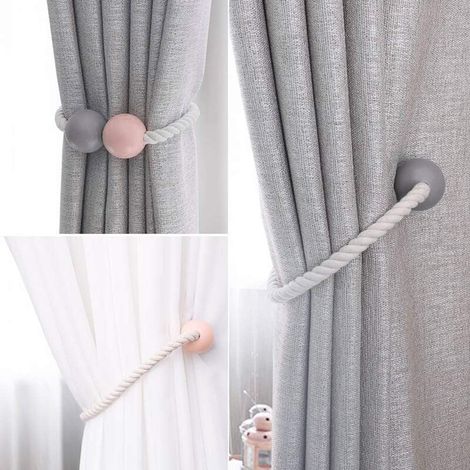 Magnetische Gardinenhalter zur Dekoration von Wohnung, Schlafzimmer, Büro und Fenstern. (1/5)