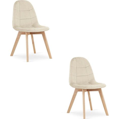 Leobert BORA sedia in velluto beige design senza tempo