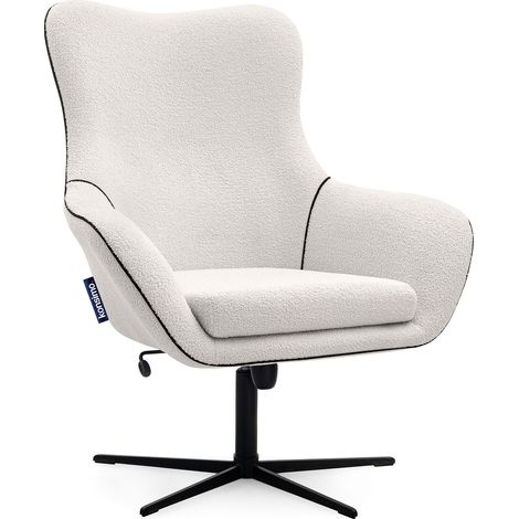 KONSIMO QUARRO Drehstuhl für das Wohnzimmer, weiß (1/5)
