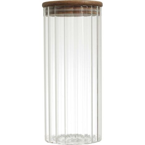 Bocal de conservation avec couvercle en acacia 1,1 l (1/5)