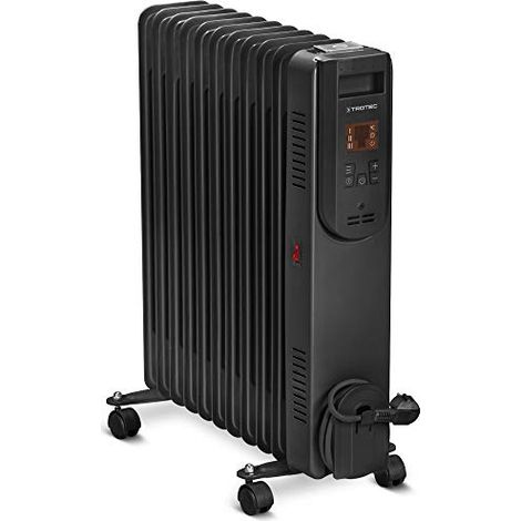 TROTEC Radiateur bain d'huile TRH 25 E, 2500 watts, Fonction d'horloge, 3 allures de chauffe, Thermostat réglable (1/5)