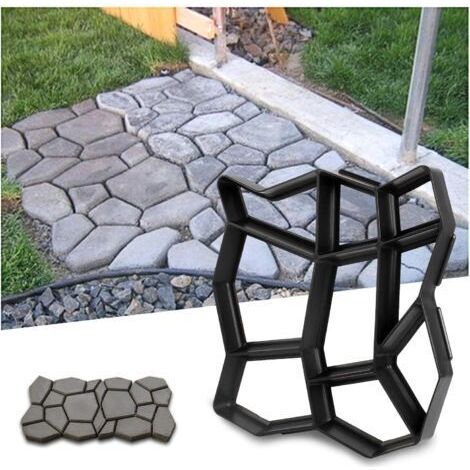 Moule béton Forme trottoirs Coffrage forme plastique Formes pour béton Dalles pour le jardin 42,5 x 42,5 x 4 cm