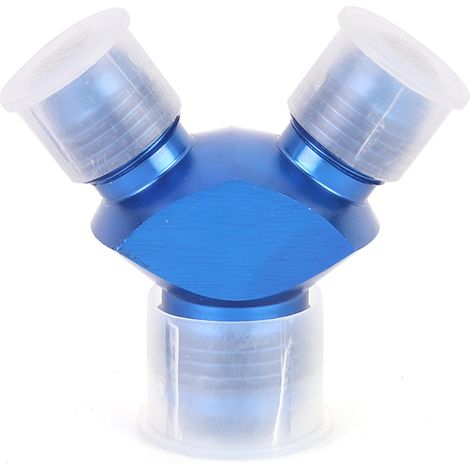 Raccord Adaptateur Y-Block - Raccord à Embout Conique Mâle AN6 - Aluminium T6061 - Pour Lignes Huile Carburant Eau Air - 1 Pièce (1/5)