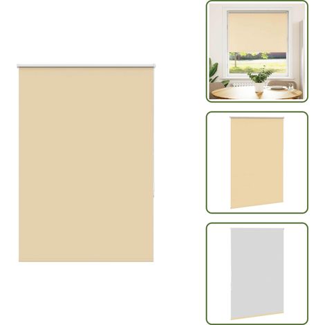 vidaXL Verdunkelungsrollo Beige 95x150cm Stoffbreite 90,7 cm Polyester (1/5)