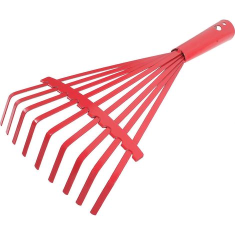 Outil de nettoyage de jardin, râteau traditionnel en acier forgé pour un ramassage efficace des feuilles et des débris (1/5)