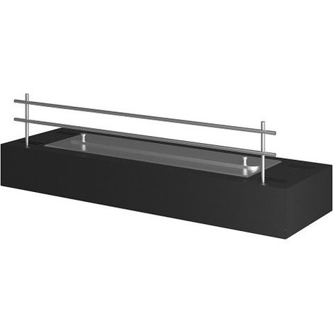 FIREBOX 600 - Biocamino da appoggio nero opaco, inserto a bioetanolo tipo freestanding senza Vetro protettivo (1/5)