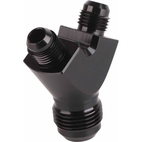 Raccordable Y AN10 mâle à AN6 mâle, adaptateur de raccord évasé noir, connecteur double entrée (1/5)
