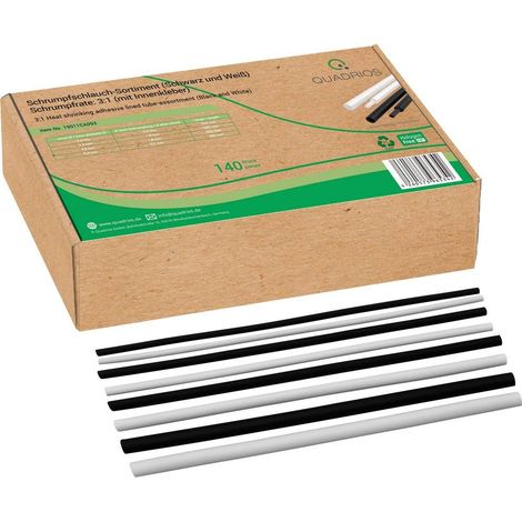 Quadrios Surtido de fundas termorretráctiles negro blanco