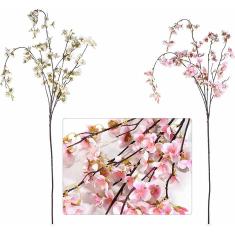 Rametti primaverili di fiori di ciliegio artificiale, set da 6 pezzi, cm 66 H (con gambo 114)