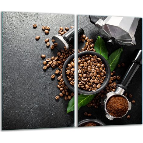 Glasschneidebrett 2x 30x52 Kaffee (1/5)