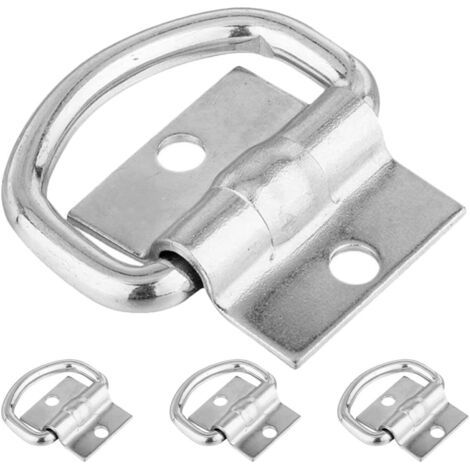 Lot de 4 Anneaux d'Arrimage en Acier Haute Résistance Accessoires pour Remorques et Camions Crochets de Fixation Robustes pour Chargement Sécurisé pour Transport et Logistique (1/5)