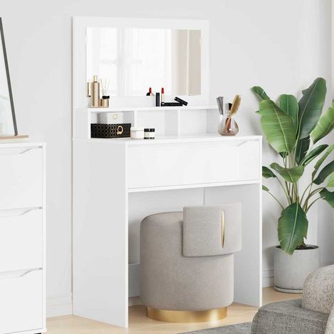 vidaXL  Bedroom Dressing Tables  with Drawer White 80 x 39.6 x 135 cm (1/5)