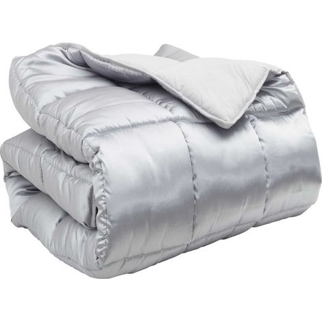 Winter Duvet Silver 135 x 200 cm Satin and Microfiber (1/4)