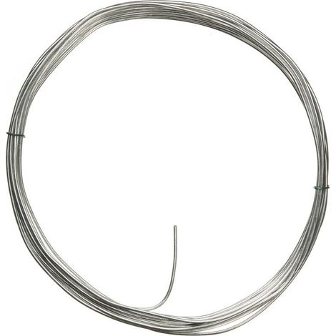 Câble de fil de fer galvanisé plastifié acier de 10m - Diam. 2 mm - Nature (1/2)
