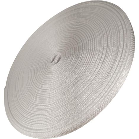 Mini Sangle de volet roulant Blanc 14 mm de largeur 50 m (1/2)