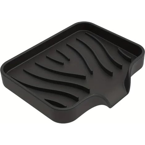 Hochwertige Seifenschale aus Silikon – rutschfest und mit Wasserablauf (Schwarz) (1/5)