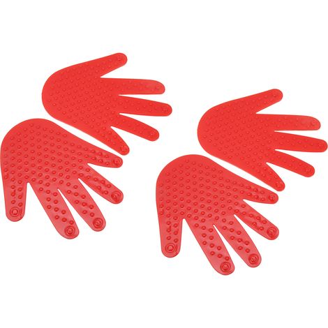 paires de marqueurs de forme de main antidérapants pour la paume, feuilles d'empreintes de mains rouges pour l'entraînement à la coordination des enfants (1/5)