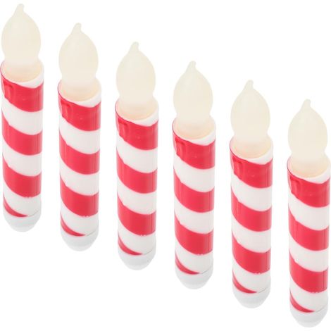Bougies Coniques sans Flamme à Piles LED Lot De 6 Bougies (1/5)