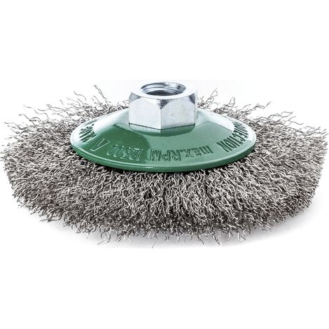 Cepillo cónico alambre inox. ondulado 422367  Lessmann (1/2)