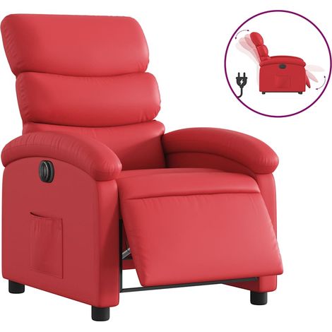 Maison Exclusive - Poltrona Reclinabile Elettrica Rossa in Similpelle