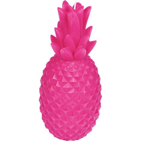 Bougie Déco "Ananas Tropical" 20cm Rose (1/2)