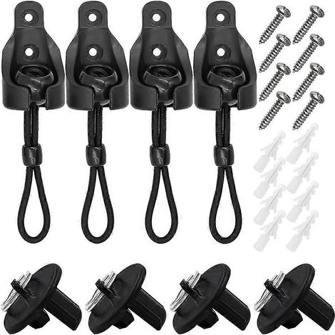 Kit de 4 tendeurs élastiques et embouts de fixation pour store enrouleur extérieur. (1/5)