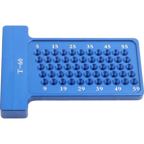 Outil de traçage en T pour le travail du bois, jauge de perçage en alliage d'aluminium, outil de marquage pour menuisier (bleu)