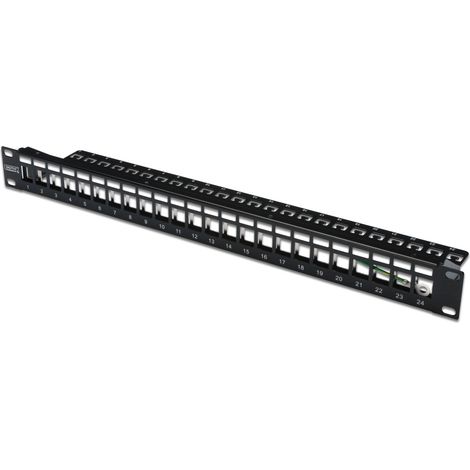 Digitus DN 91411 Modularer Patchpanel Schwarz 24 Ports