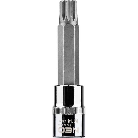 Embout cannelé sur douille de 1/2", M14 x 100 mm (1/2)