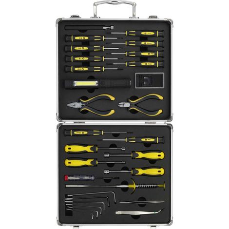 Basetech  BT-1954694 Werkzeugset Heimwerker, Techniker, Elektriker im Koffer 30teilig (1/5)
