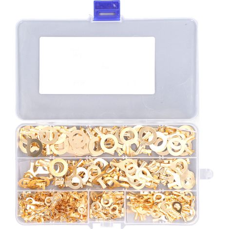 300 Pièces Cosses à Orelles en Laiton M5 M6 M8 M10, Kit de Connecteurs pour Câbles Électriques et Matériel (1/5)